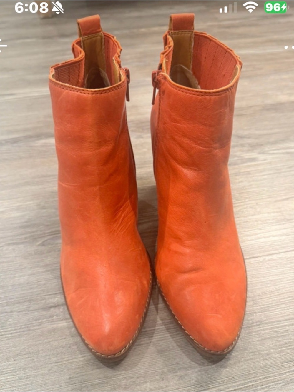 Lucky Brand Coral Leather Pointed Toe Ankle Boots